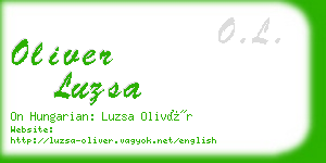 oliver luzsa business card